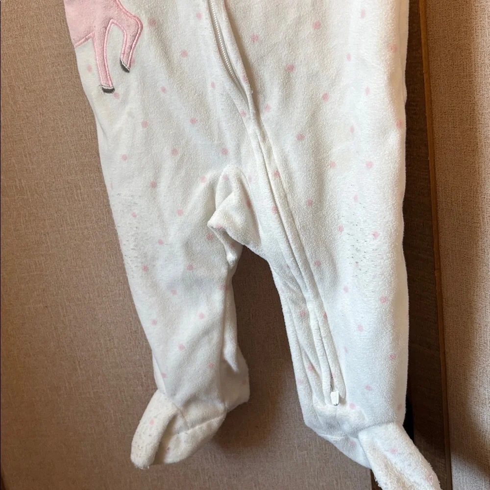 Adorable Carters Fleece Unicorn Kids One Piece 6 Months
